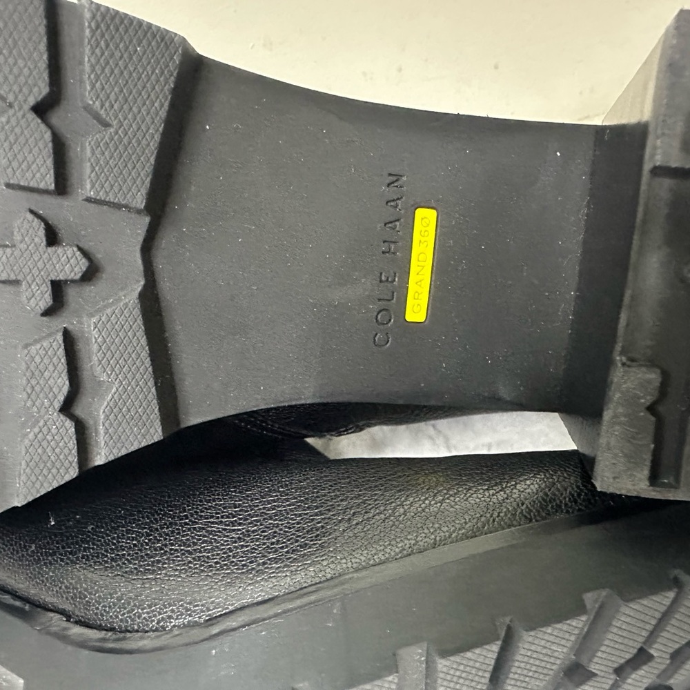 Cole Haan Black Heeled Boots with Buckle Straps - Picture 13 of 13